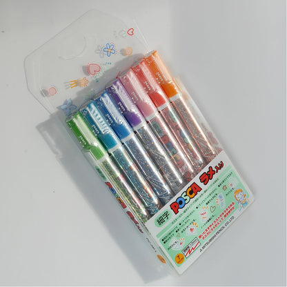 Uni-ball Posca Color Metallic Marking Pen - 1.0 mm - Set of 7 (japan import)