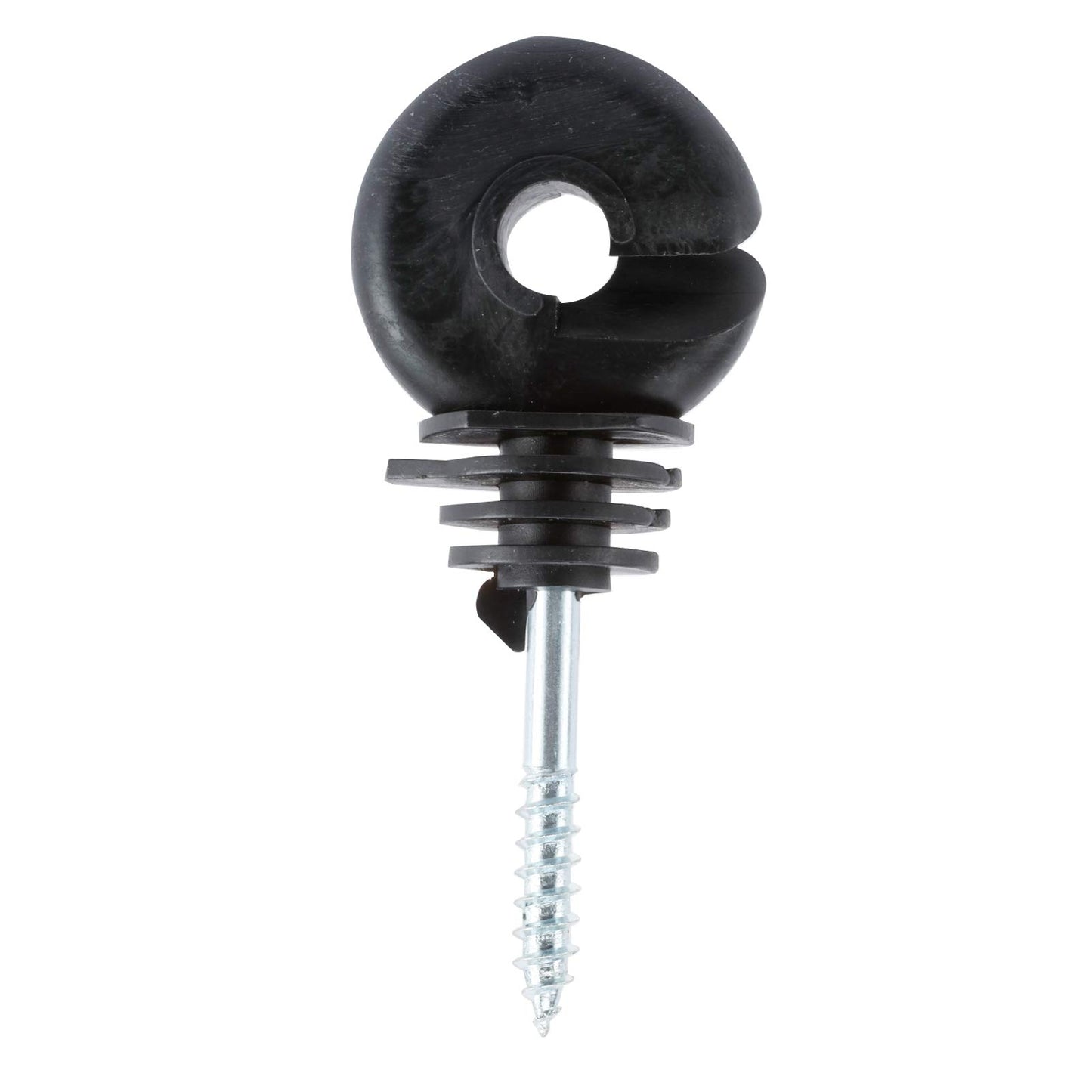 Yaegoo 100Pcs Electric Fence Ring Insulators, Screw-in Insulator Fence Ring Post Wood Post Insulator, Black