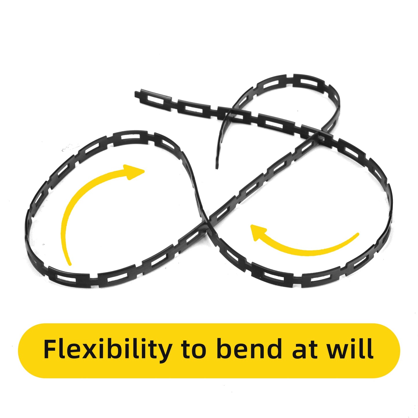 CODREE 50 FT Plastic Chain Lock Tree Tie - 1/2 Inch Wide Adjustable Tree Support Straps for Staking - Flexible Reusable Cable Plant Ties