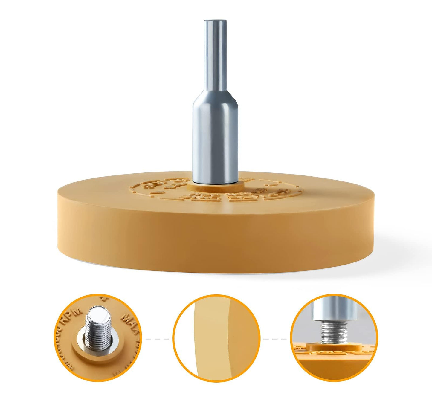 Decal Remover Eraser Wheel Rubber Eraser Wheel for Drill Removes Car Stripes Vinyl Tapes and Graphics Rubber Eraser Wheel Tool Kit for Cars, RV, Motorcycles Sticker Remover Tool 1 Pack