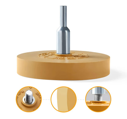 Decal Remover Eraser Wheel Rubber Eraser Wheel for Drill Removes Car Stripes Vinyl Tapes and Graphics Rubber Eraser Wheel Tool Kit for Cars, RV, Motorcycles Sticker Remover Tool 1 Pack
