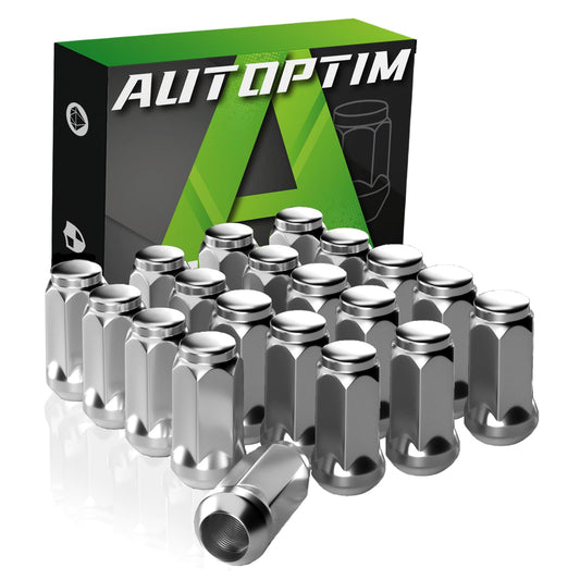 AUTOPTIM M14x1.5 Lug Nuts Replacement for 2010-2024 Chevy Camaro, 2013-2015 Malibu, 2014-2020 Impala, 2020-2024 Corvette, Dodge Challenger Durango Aftermarket Wheel, 20PCS Chrome Closed End Lug Nut