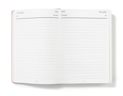 Wykeham's Executive 2026 Daily Journal Planner – Canadian Public Holidays & Format – Customisation Available (Rose, 8.5"×5.5")