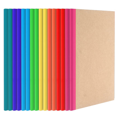 16-Pack Composition Notebook Journals, Lined Blank Travel Rainbow Spine Journal Bulk, 60 Pages Soft Cover Composition Notebooks for Women Girls College Students Office School Supplies, 8.3 X 5.5 in