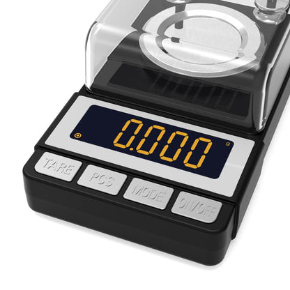 WEIGHTMAN Milligram Scale 50g / 0.001g, Reloading Scale with 2X 20g Calibration Weight, High Precision Jewelry Scale with Large LCD Display, MG Scale for Gold Medicine Powder, Battery Included