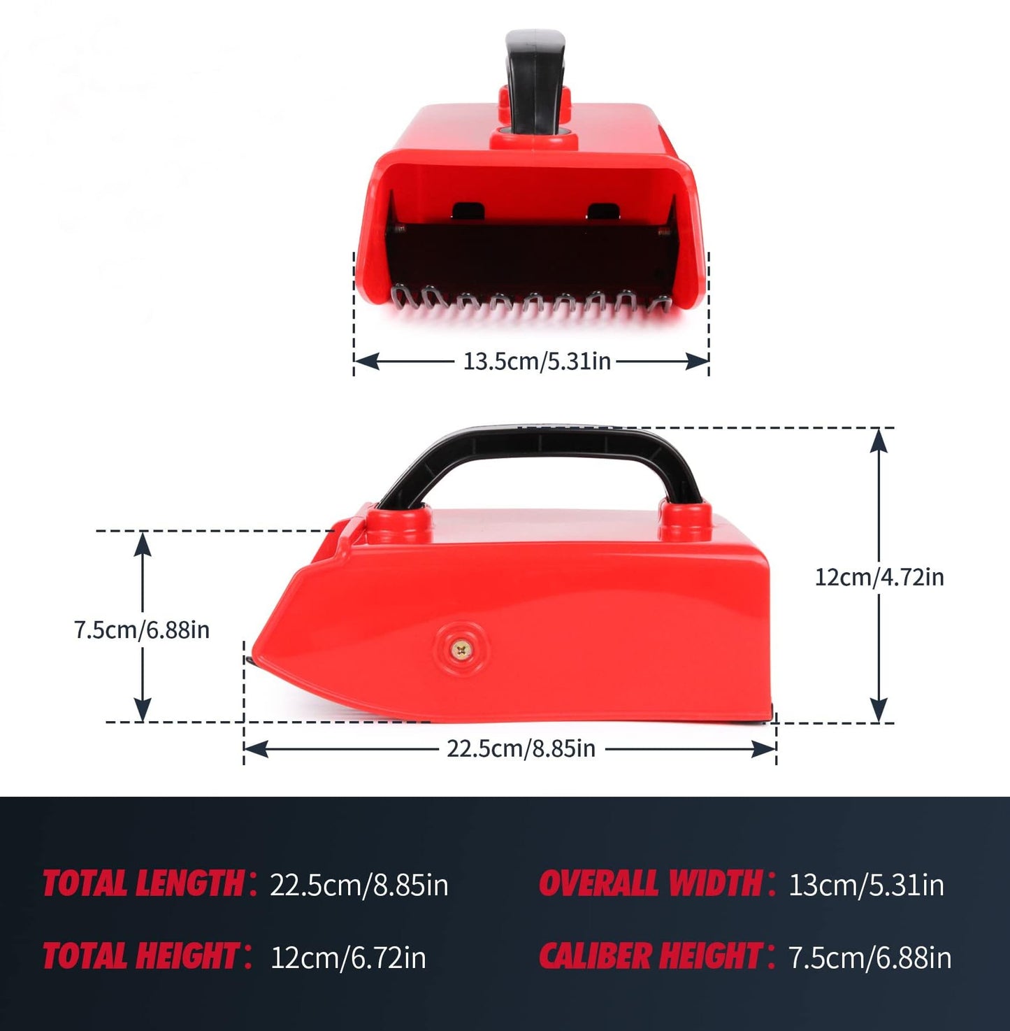 VicBre Berry Picker with Metal Comb Plastic Blueberry Scoop Rake Red-Black