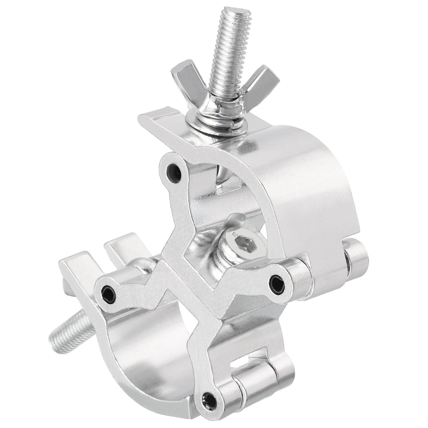 uxcell Light Truss Clamps, Aluminum Alloy Stage Lighting Pipe O Clamp for 0.98-1.18inch OD Tube Max Load 100lb Double Buckle, 1Pcs