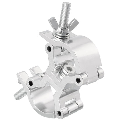 uxcell Light Truss Clamps, Aluminum Alloy Stage Lighting Pipe O Clamp for 0.98-1.18inch OD Tube Max Load 100lb Double Buckle, 1Pcs