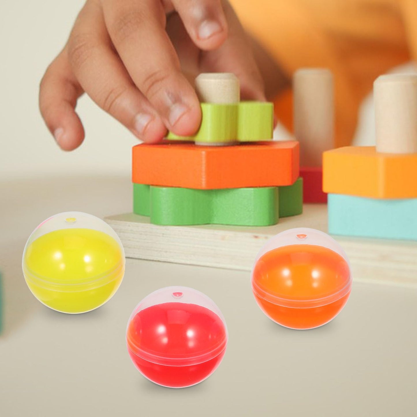 JECOMPRIS 100pcs Colorful Vending Machine Capsule: 45mm/1. 77inch Machine Fillable Balls Prize Pod for Party