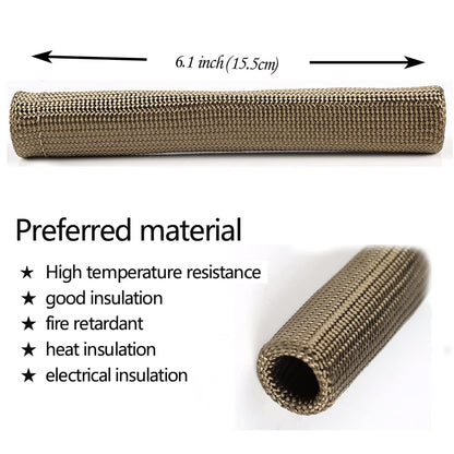 Titanium Spark Plug Wire Boots Thermal Protection Insulator Sleeve, 2500 Degree Heat shield Cover Wrap 6 inch for Car Truck 8PCS