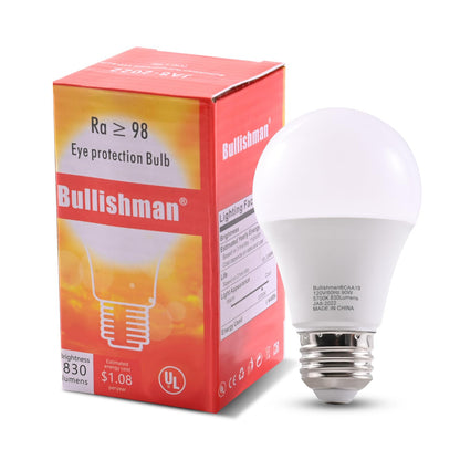Full Spectrum Sun Light Bulb - A19 9W, Boosts Energy, Mood & Performance, Supports Circadian Rhythm, Near-Perfect Color Rendering, Imitate Sunlight Indoors, CRI of 98+, (5700K)