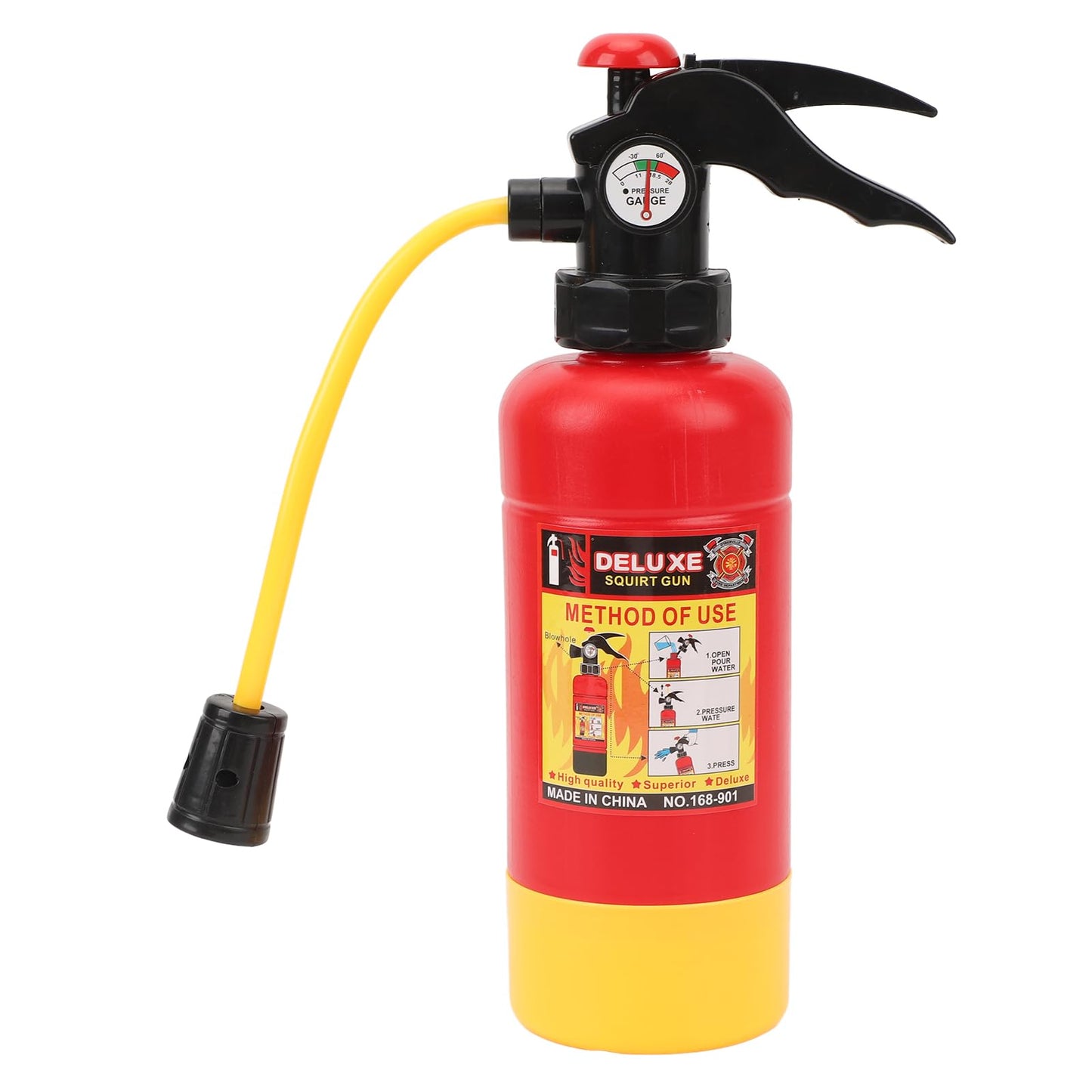 Refillable Water Toy, Plastic Extinguisher Long Spray Distance with Extra Water Storage Spacefor Kids