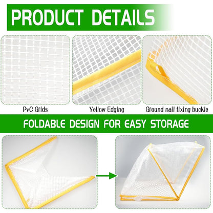 2 Pcs Garden Row Accelerator Plants Cover,32.2" X 13" X 14.1" Foldable Raised Garden Bed Cover,Plant Net Cage Guard Greenhouse Cover for Protect Vegetable Fruit from Animal