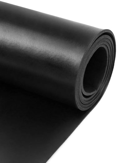 QWORK Rubber Sheet Roll, Solid Rubber Gasket Strip, 48" Long x 12" Wide x 1/8" Thick, for Sealing, Bumpers, Weather Stripping, DIY Gaskets, Crafts, Flooring, Supports