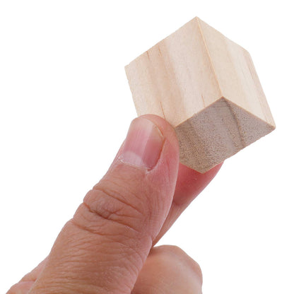 Tosnail 150 Pack 1 Inch Unfinished Wooden Cubes, Blank Wooden Blocks for Crafts Making