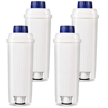 4 Pack DLSC002 Replacement Water Filter Compatible with Delonghi ECAM, Esam, ETAM, BCO, EC Automatic Espresso Coffee Maker Bean to Cup Filtre à eau