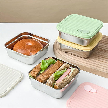 4 Pack Sandwich Containers (20 oz), Reusable Lunch Bento Box Food Storage,Stainless Steel Sandwich Box with Lids,BPA-Free, Great for Fruit, Salad, Lunch Box Snacks