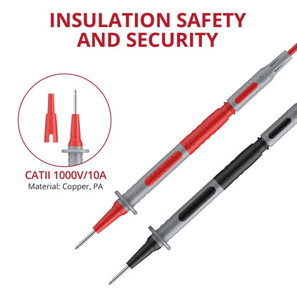 BINTA 11-Piece Multimeter Leads Kit CATII 1000V/ 19A with Alligator Clips Test Hooks Test Probes Tweezers, Professional Multimeter Leads Set for Industrial Car Home Digital Electrical Testing