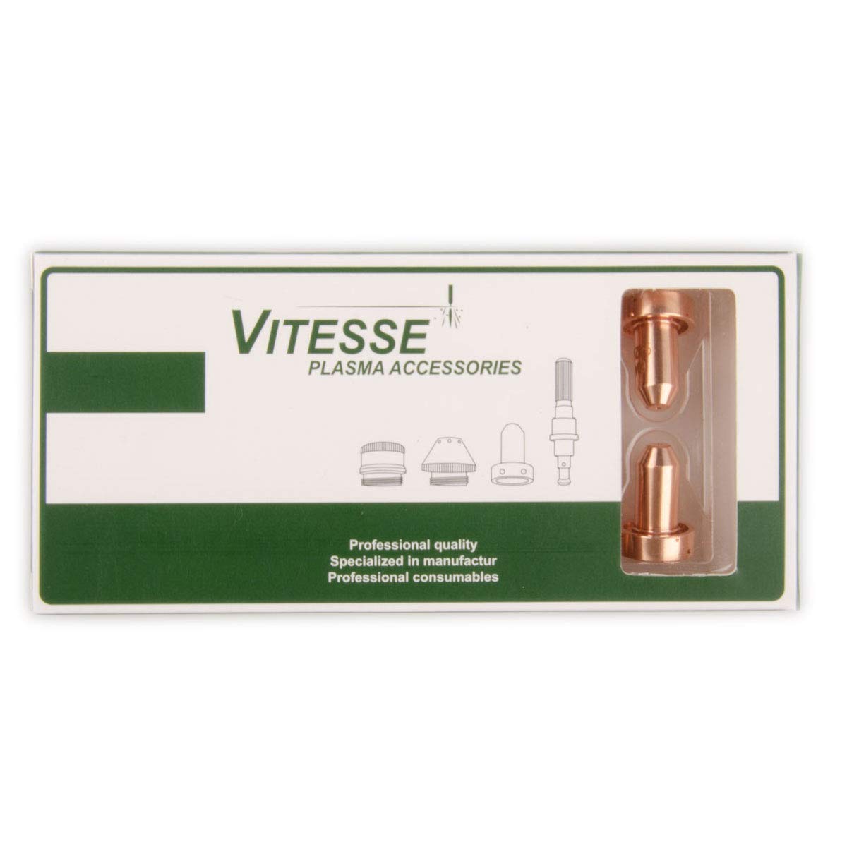 KEMAO 10Pcs 9-8211 Plasma Cutter Nozzle Tips 80A Fit for Thermal Dynamics SL60/SL100 Plasma Cutting Torch Consumables