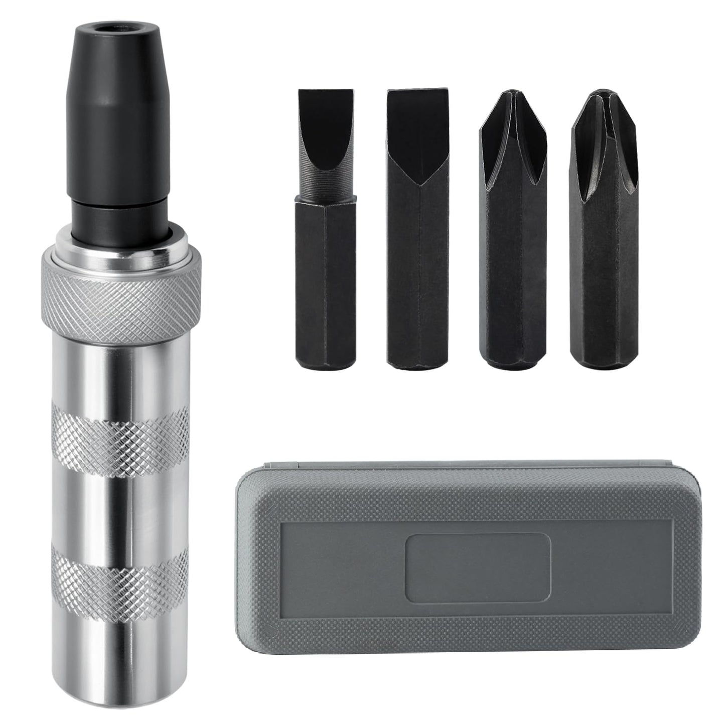 LEONTOOL 3/8 Inch Drive Manual Impact Driver Set Hand Impact Driver Extractor Tool, Reversible Hand Screwdriver Set, with Slotted and Phillips Screwdriver Bits, for Tighten/Rusted Fasteners