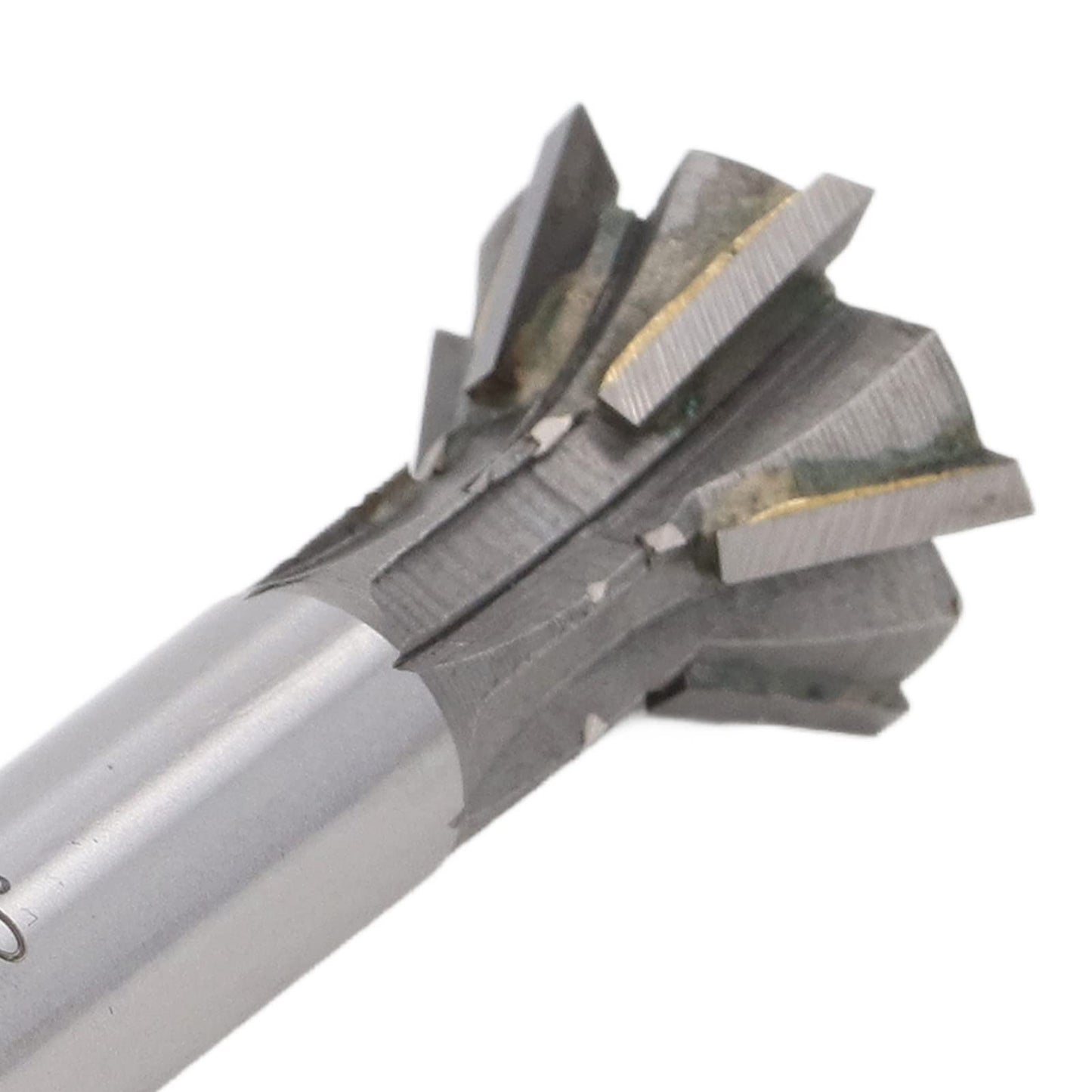 Dovetail Milling Cutter 6 Flute 60 Degree 25mm Diameter Carbide End Mill Straight Shank for General Ferrous Nonferrous Metals Machining
