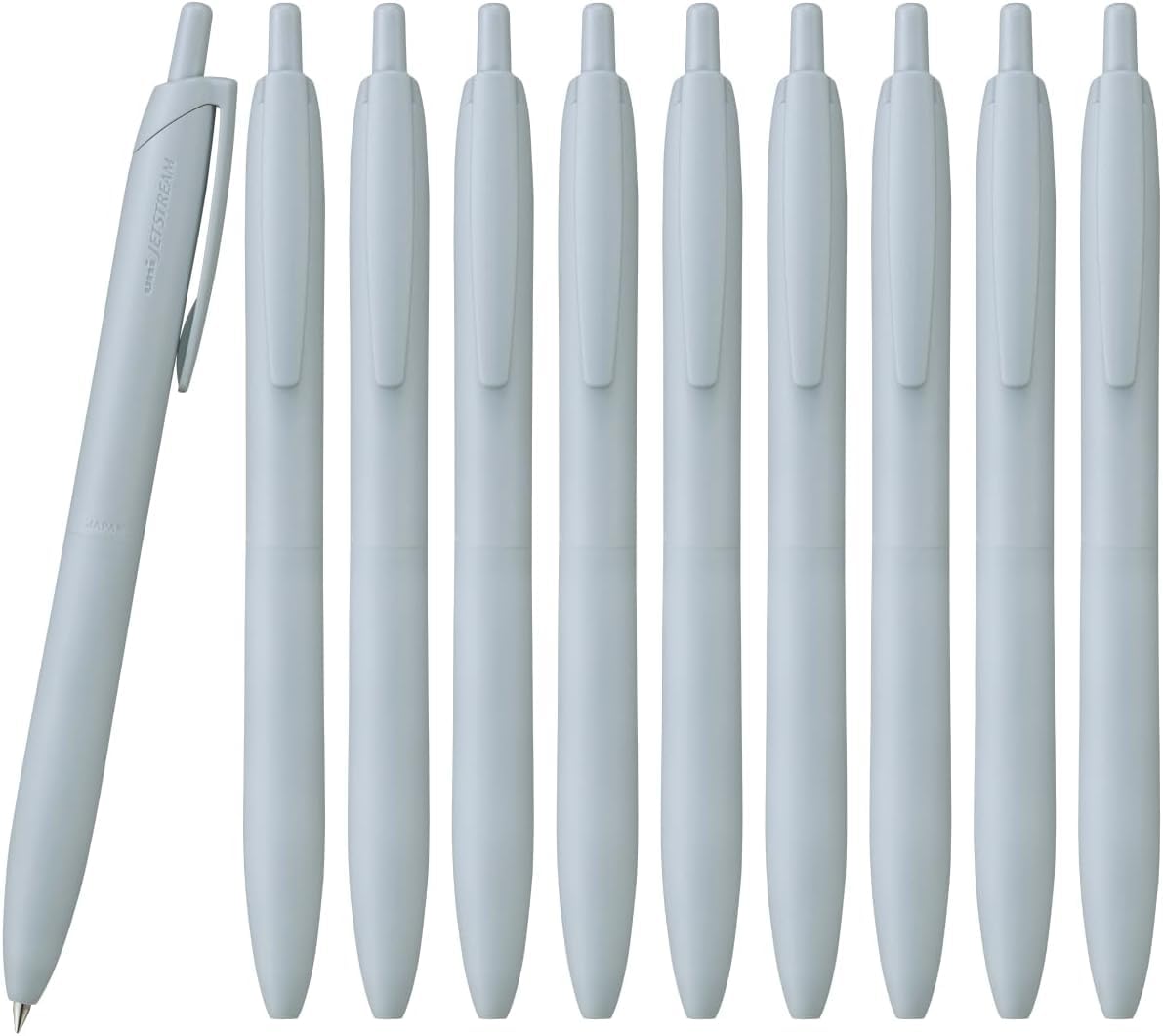 三菱鉛筆 Uni Jetstream Single Ballpoint Pen, Equipped with 0.5mm Lite Touch Ink (Black), Light Blue, SXNLS05.8, Set of 10