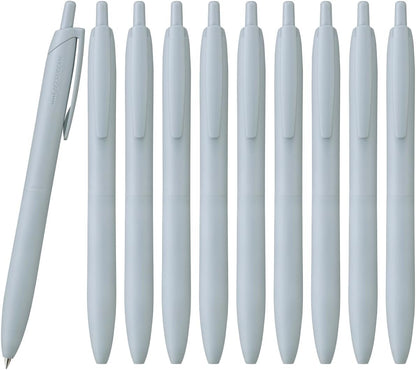 三菱鉛筆 Uni Jetstream Single Ballpoint Pen, Equipped with 0.5mm Lite Touch Ink (Black), Light Blue, SXNLS05.8, Set of 10