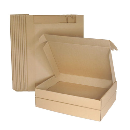 A4 Corrugated Cardboard Shipping Boxes, 320x222x46mm (12.5"x8.7"x1.8") Small Parcel Boxes, Packaging Mailing Boxes for Business, Posting, Small Packet Shipping, Storing or Gift(Pack of 10)