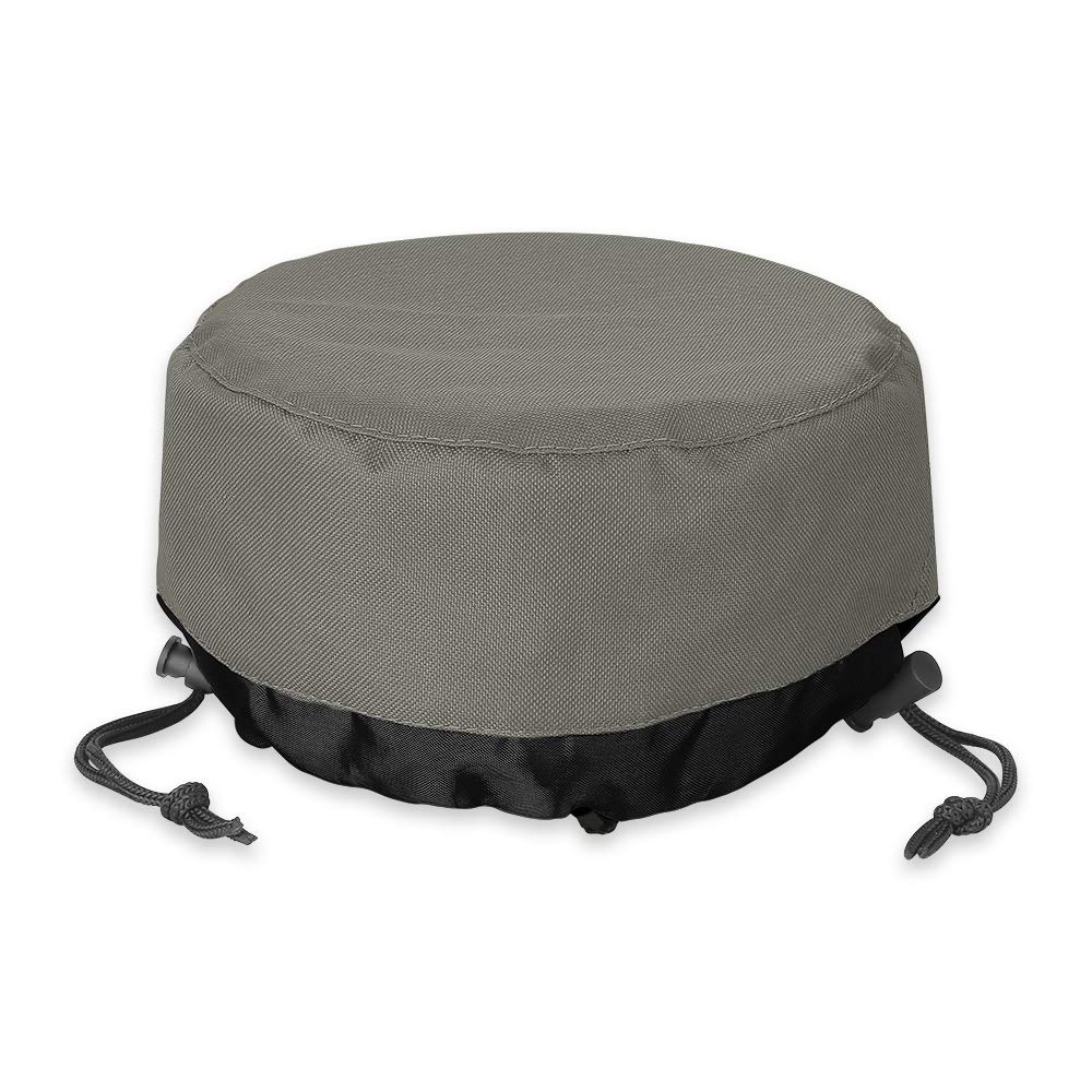 Round Fire Pit Cover 36 inch, Heavy Duty Patio Fire Bowl Cover, Waterproof and Weatherproof, 36''Dia x 20''H
