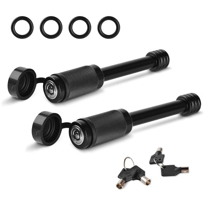 2 Pack Trailer Hitch Lock, Hitch Pin Lock with 5/8 Inch Diameter Anti-Theft Hitch Locking Pin for 2 Inch & 2-1/2 Inch Receiver, Black.