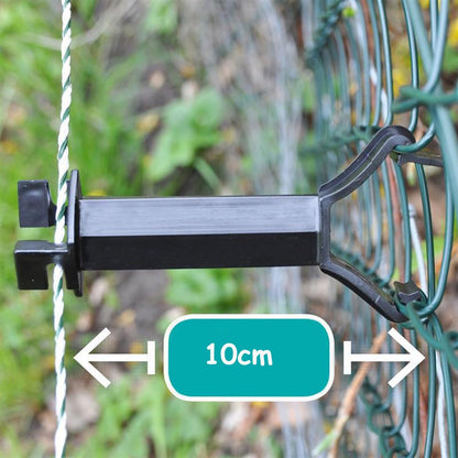 Aisetmoon 25Pcs U Post Extended Electric Fence Insulator, Standard Snug Fit Snug on Insulators, Fence Wire Holding Insulator Electric, Farm Fence Post Garden Pet Containment, Black