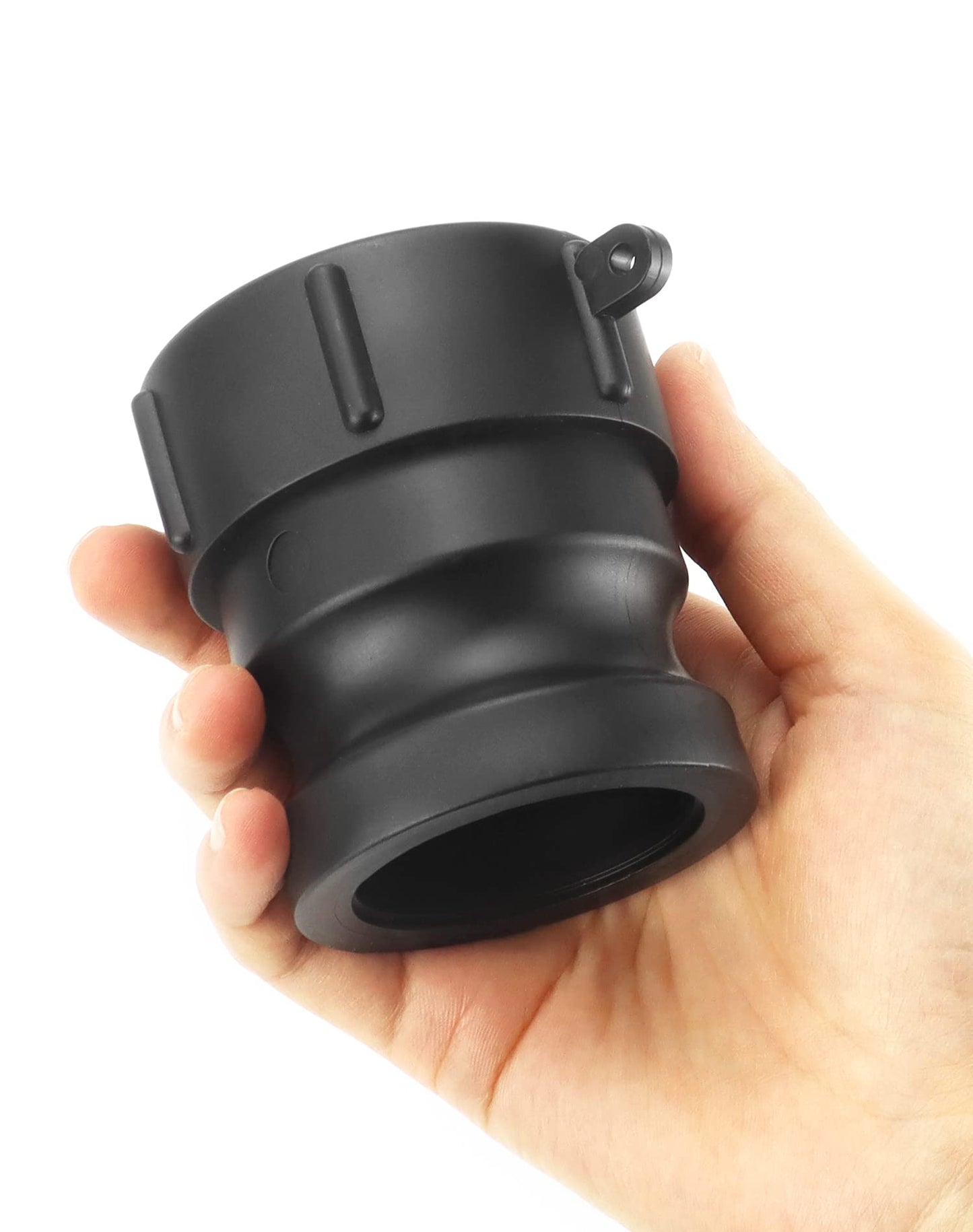 QWORK Poly Cam Lock Fittings, 8 Pack 2” Part A Cam Groove Hose Fitting, 2" Male Adapter x 2" Female Thread, IBC Tote Valve, IBC Tote Fittings, Black
