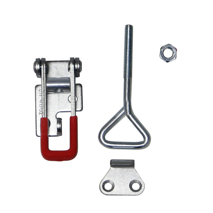 chfine 8 Pack Adjustable Toggle Latch Clamp, 220kg 480Lbs Holding Capacity Heavy Duty Toggle Lock Hasp Silver GH-4002 Hand Tool Quick Release Pull Clamps Latch Catch with Lock Hole for Cabinet, Door