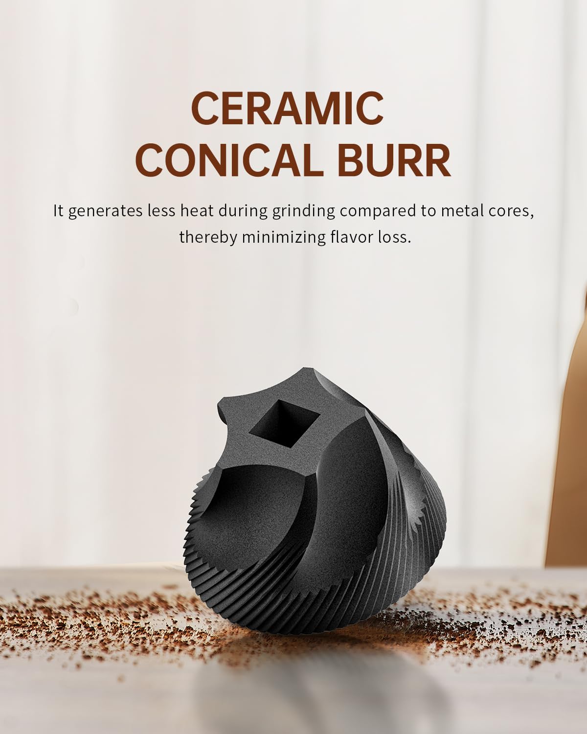 CIRCLE JOY Manual Coffee Grinder with 40 Adjustable Settings, High Precision Stainless Steel Hand Coffee Bean Mill for Aeropress, Espresso, Portable Conical Burr Coffee Grinder for Home, Office