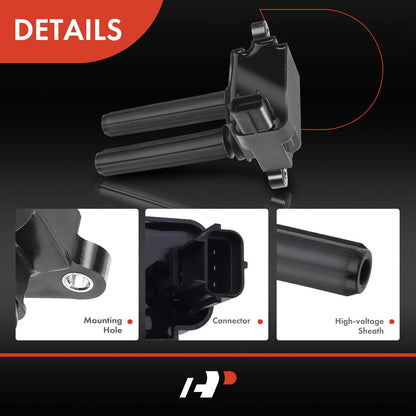 A-Premium Ignition Coil Compatible with Chrysler, Dodge, Jeep & Ram Vehicles - [V8 5.7L 6.1L 6.2L 6.4L] - 300 2005-2023, Durango 2006-2021, Grand Cherokee 2006-2024, 1500 2011-2024, Wrangler 2021-2023