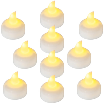 Yakpo 36 Pack Flameless LED Floating Waterproof Tealight Candles, Battery Operated Outdoor Warm White Flickering Votive Tea light Candles Bulk for Wedding Centerpiece, Vase, Pond, Tub, SPA Decorations