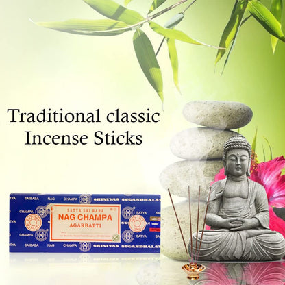 Satya Sai Baba Original Handmade Sticks from Bengaluru earthmarked Nag Champa Agarbatti 250 gm Hand Rolled in India, Fine Quality