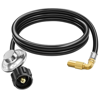 ZODIRISE 6 Feet Propane Regulator and Hose for Blackstone 17 & 22 Inch Tabletop Griddle, Connect to 5-20 LB Propane Tank