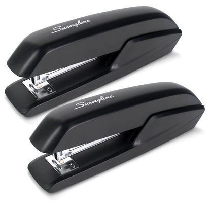 Swingline Stapler, Eco Version Desktop Stapler, 15 Sheet Capacity, Black, 2 Pack (S7054501AZ)