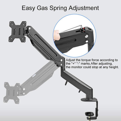 suptek Fully Adjustable Gas Spring Monitor Mount Fits 17 20 22 23 24 26 27 32inch Monitors Weight Capacity up to 22 lbs