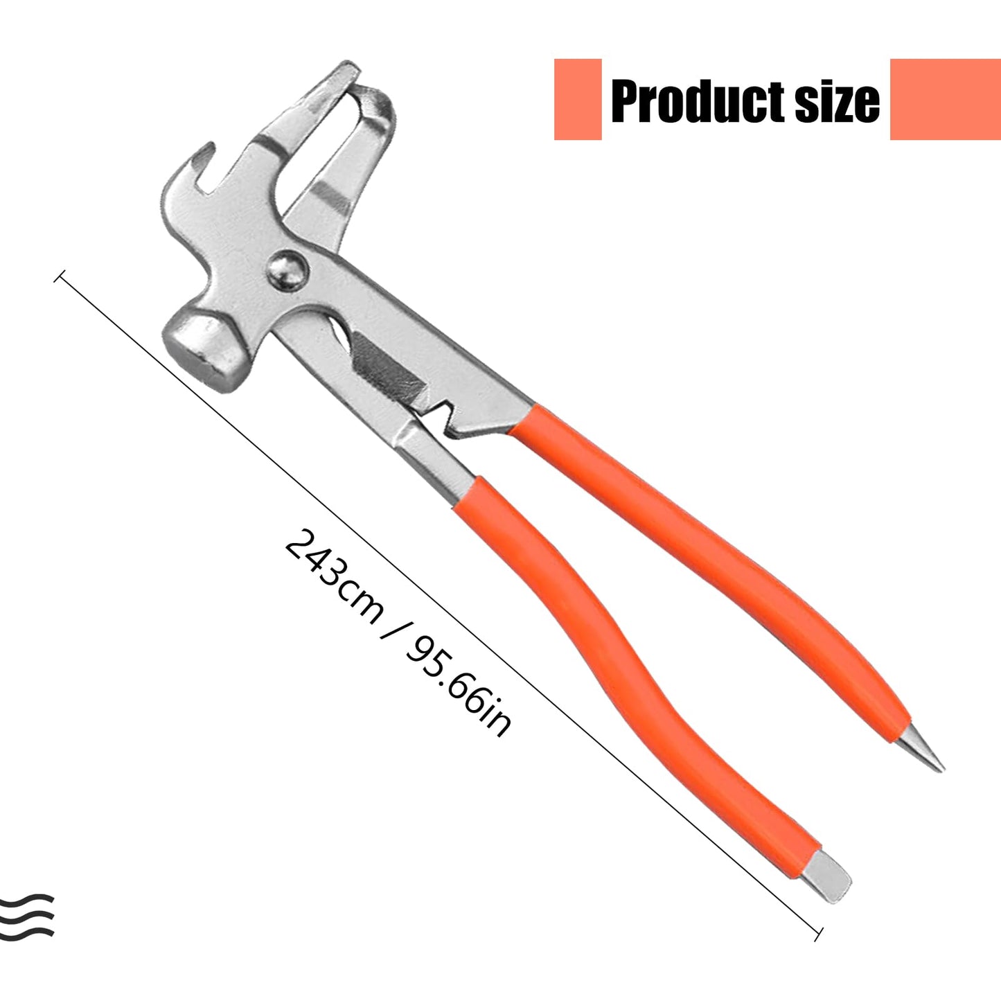Vkinman Wheel Weight Hammer Pliers, Balancing Weights, Tire Weight Removal Tool for Auto Car SUV Off-Road Pickup Truck(Orange)