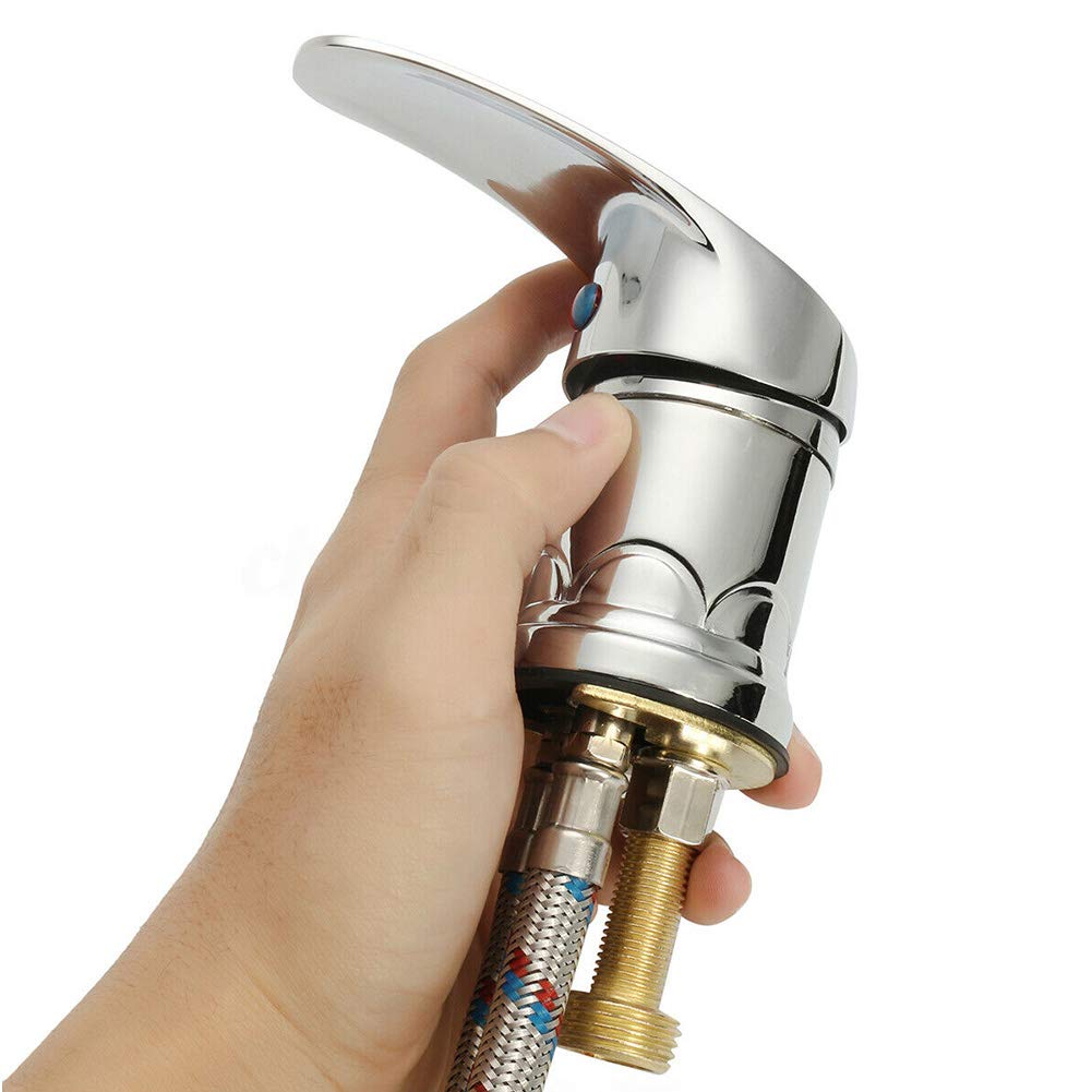 Tookie Water Faucet Set, Zinc Alloy Salon Shampoo Bowl Faucet and Sprayer Kit with Spray Hose, Home Durable Salon Spa Hot Cold Mixer Shower Shampoo Bowl Replacement Part Set