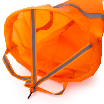 ZOOFOX 4 Pack 40 Inch Windsock, Heavy Duty Printed Wind Direction Measurement Sock Bag, Rip-Stop Orange Windsocks with Reflective Belt for Outdoors Airport Farm and Park