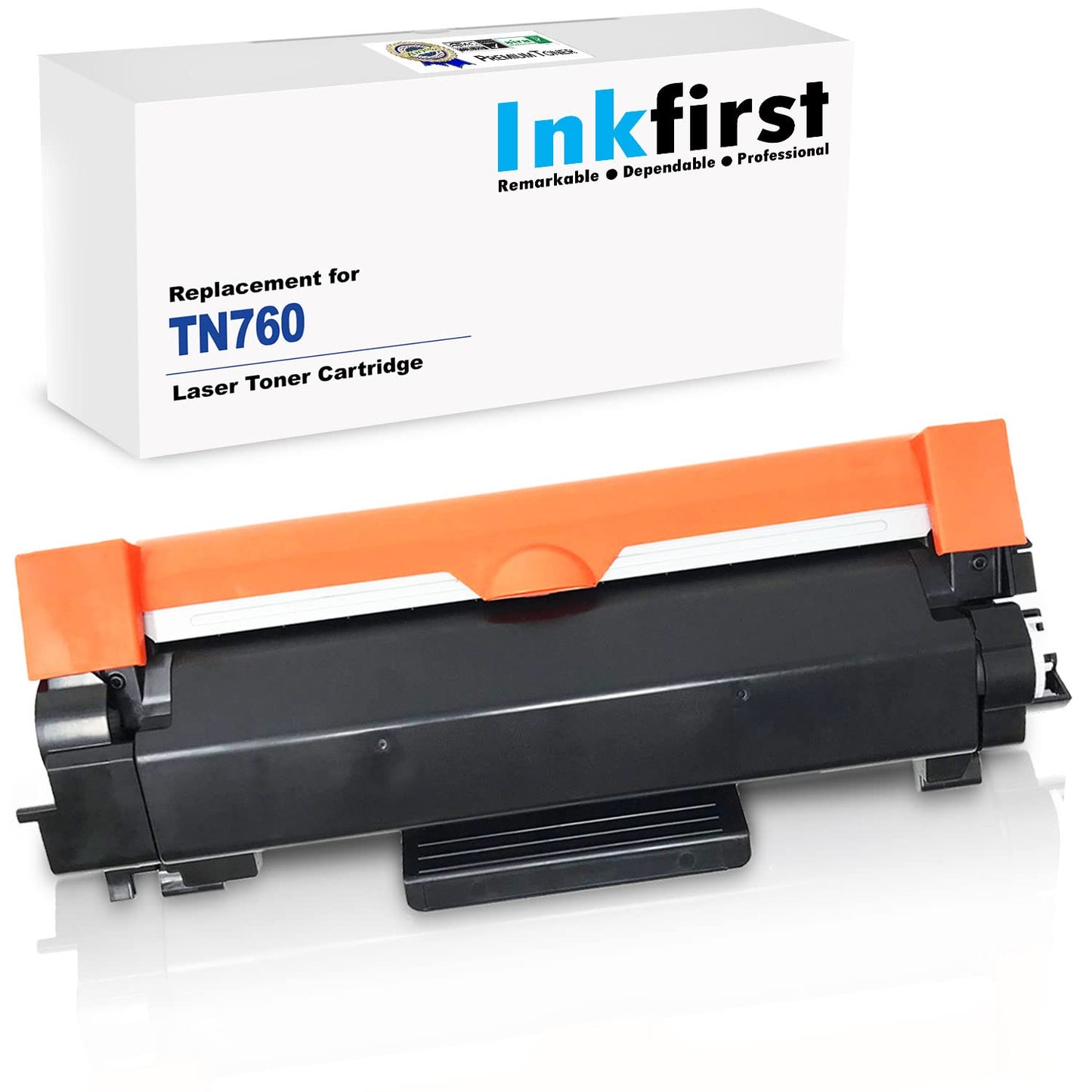 (CHIP Included) High Yield Inkfirst Toner Cartridge TN-760 TN760 Compatible Remanufactured for Brother TN-760 Black DCP-L2550DW HL-L2350DW HL-L2370DW HL-L2370DWXL HL-L2390DW HL-L2395DW MFC-L2710DW