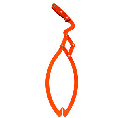 Wood Handle 2 Claw Skidding Tongs Non-Slip Grip, Log Lifting, Handling, Dragging & Carrying Tool (18 in)