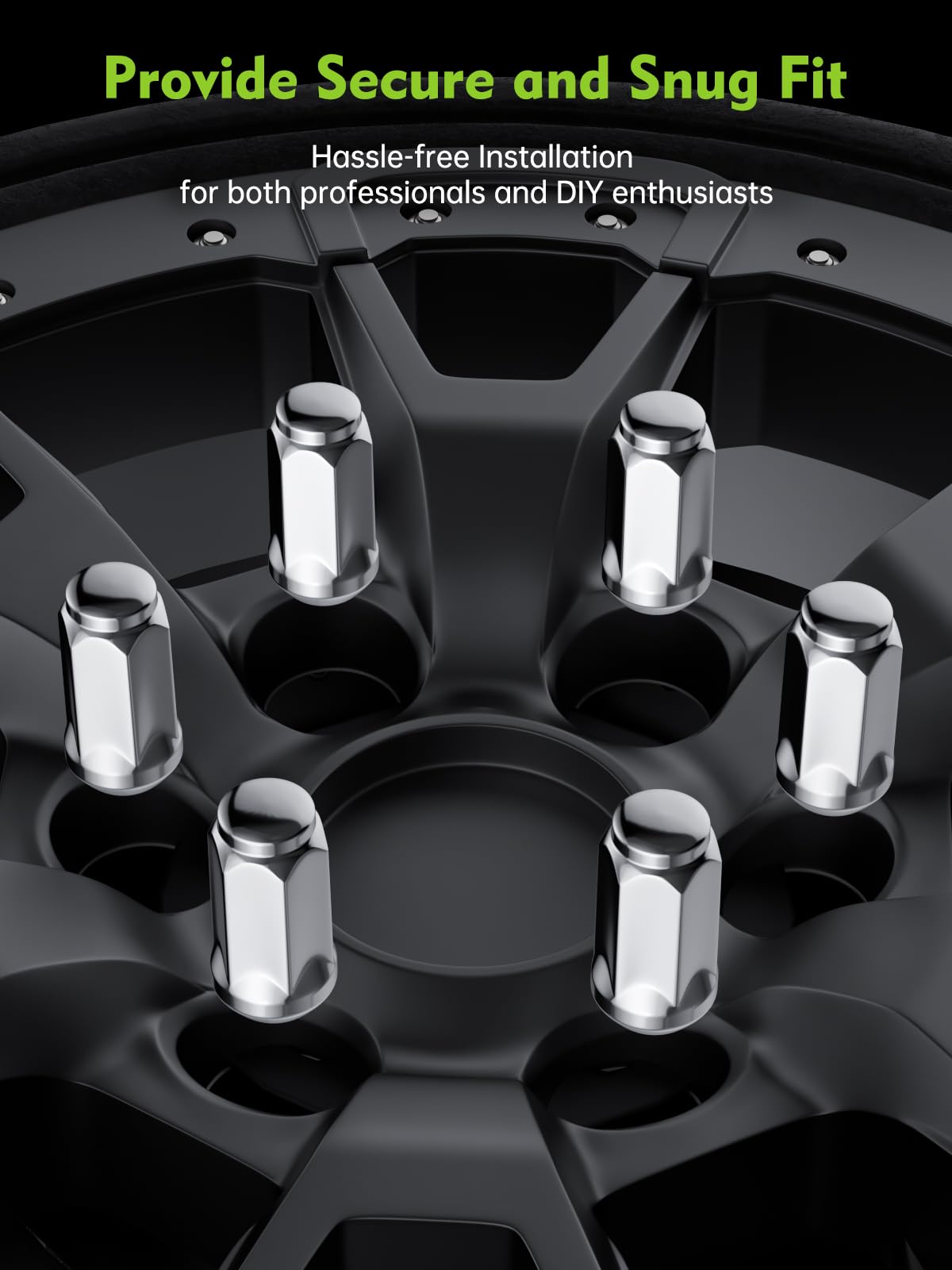 AUTOPTIM M14x1.5 Lug Nuts Replacement for 2010-2024 Chevy Camaro, 2013-2015 Malibu, 2014-2020 Impala, 2020-2024 Corvette, Dodge Challenger Durango Aftermarket Wheel, 20PCS Chrome Closed End Lug Nut