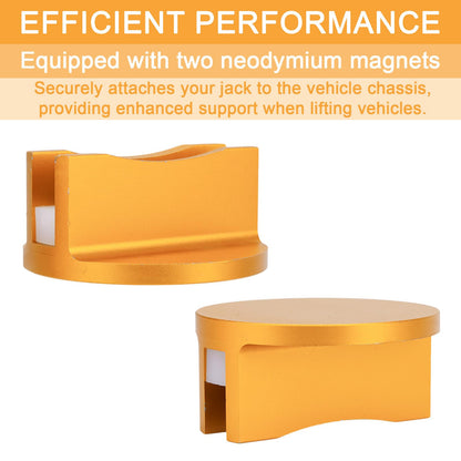 2pcs Universal Magnetic Jack Pad, Pinch Weld Jack Adapter Stand with Large Groove Heavy-Duty Aluminum Grooved Pinch Weld Frame Rail Protector Accessories for Car Truck