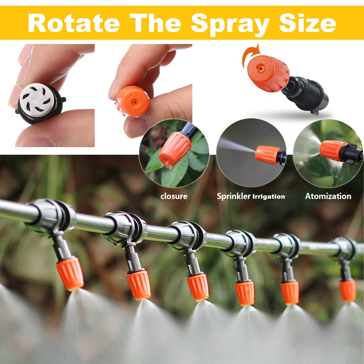 132ft/40M Drip Irrigation Kit, Automatic Micro Irrigation System, 1/4” Blank Distribution Tubing Hose, 164PCS DIY Automatic Drip Irrigation&Watering for Garden Landscape Greenhouse Patio