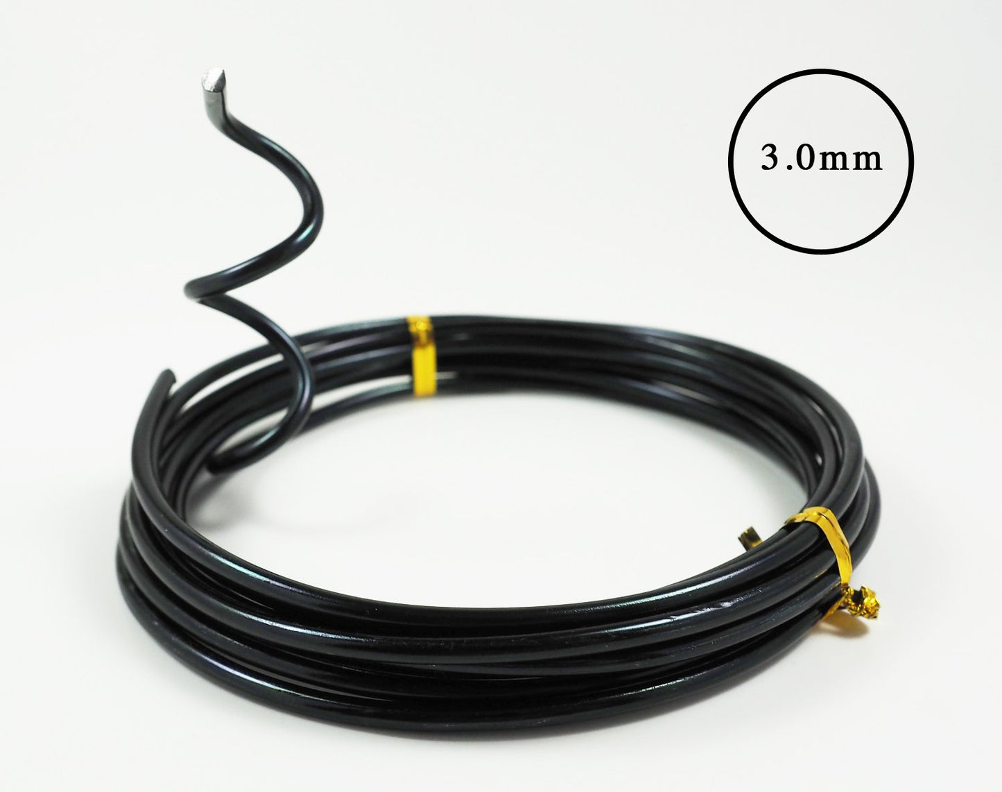 Anodized Aluminum Bonsai Training Wire 5-Size Starter Set with Canvas Bag - 1.0mm, 1.5mm, 2.0mm, 2.5mm, 3.0mm (147 feet Total) - Choose Your Color (5 Sizes, Black)