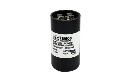 TEMCo Industrial- Temco 200 240 Uf Mfd 110 125 Vac Volts Round Start Capacitor 50 60 Hz Ac Electric Lot 1 200 240 Uf (1 Pack) 110 125 Volts